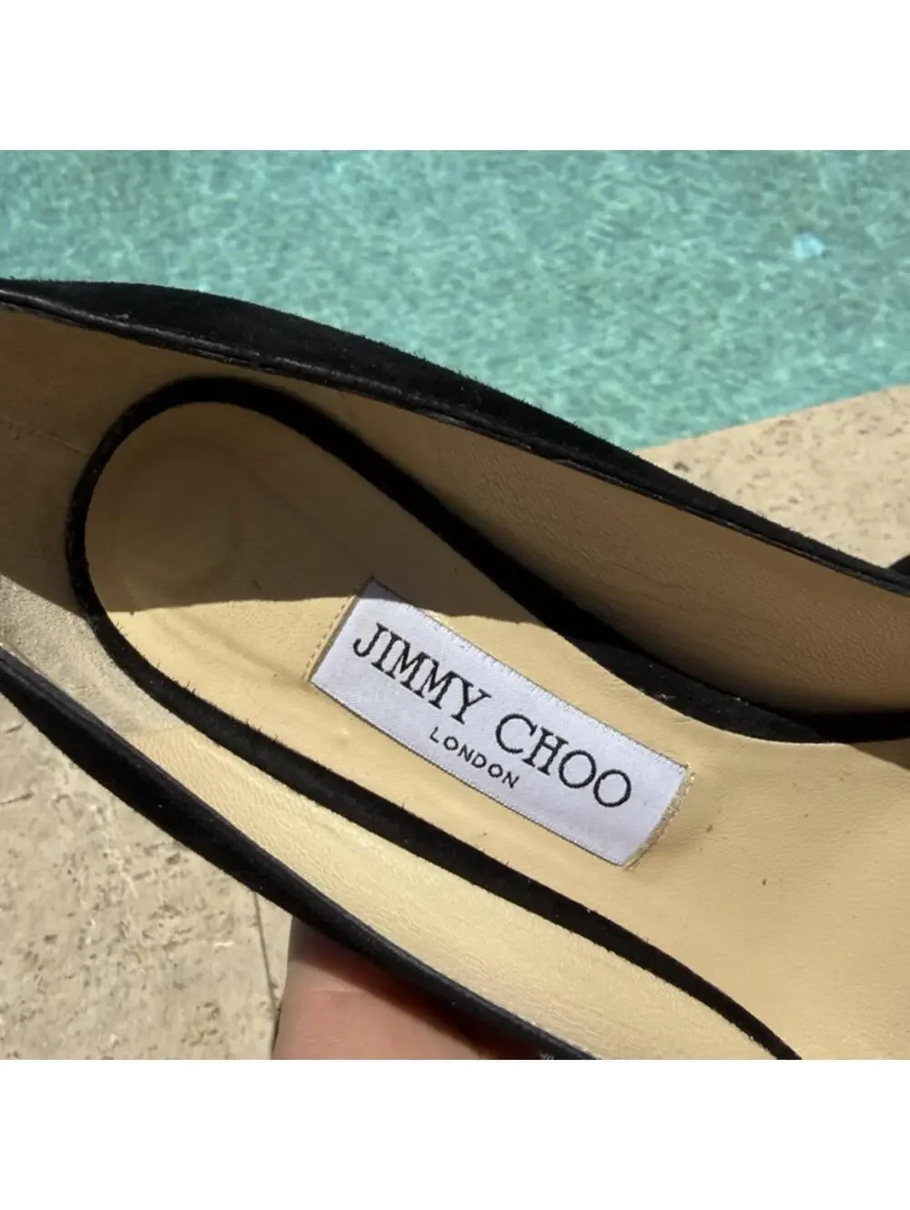 Jimmy Choo Romy 85MM Black Suede Pumps Wedding Guest Vacation Size 38
